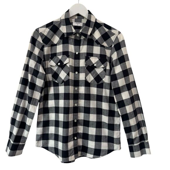 UNTUCKit For Her Holden Buffalo Check Plaid Flannel Shirt Size 6 Pearl Snap EUC - Picture 1 of 11
